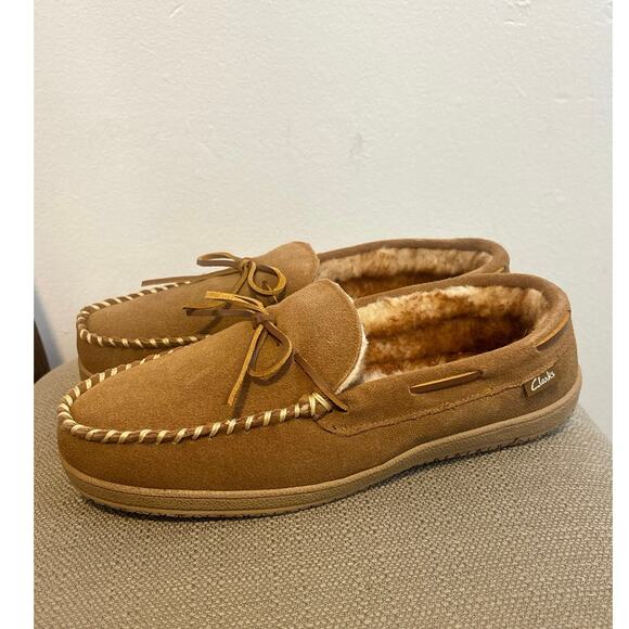 Clarks Suede Moccasin Loafer Slippers NEW Sz 10 main image 6